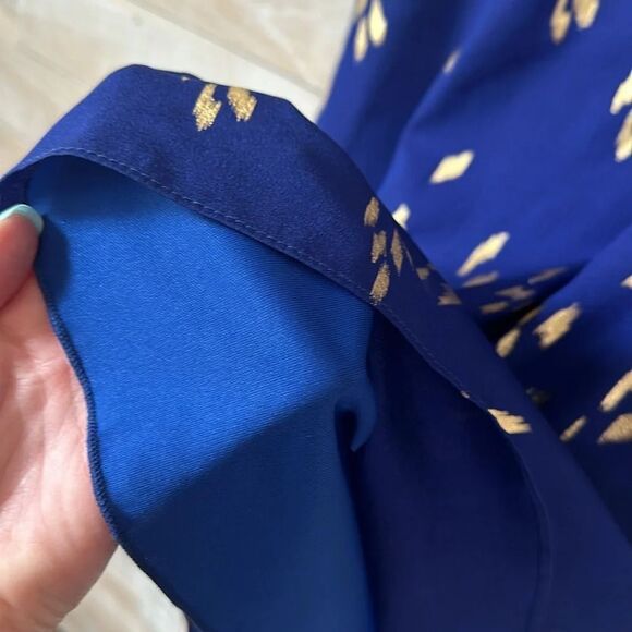 Everly Royal Blue Slip Dress Golf Accents Size‎ S - Picture 4 of 5